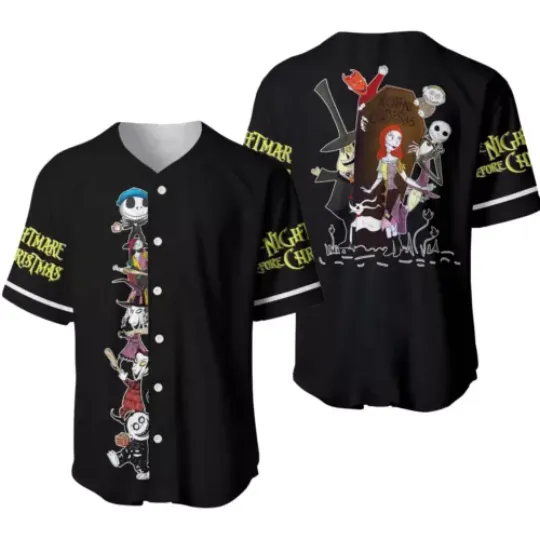 Jack Skellington The Nightmare Before Christmas Baseball Jersey Shirt