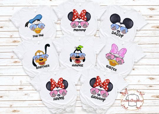 Custom Disney Shirt, Family Disney Matching Shirts ,Disney Minnie Mickey Shirt