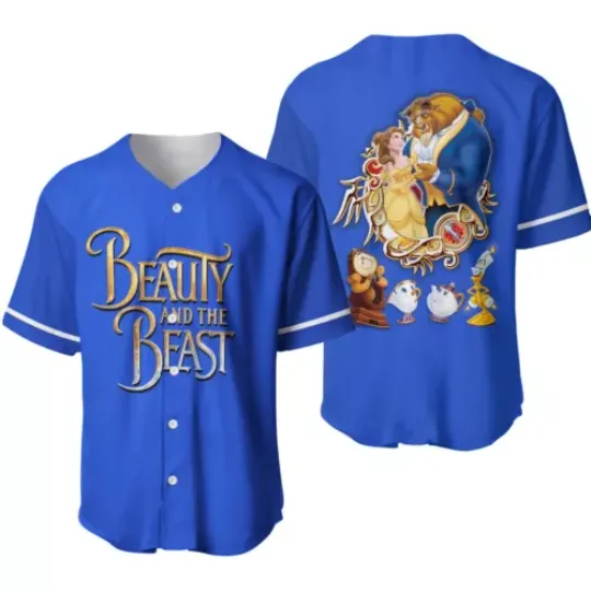 Belle Princess Beauty And The Beast Baseball Jersey Button Down Shirt