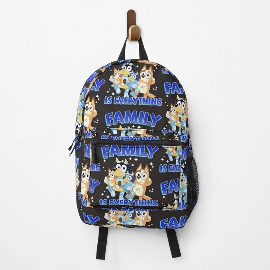 B.l.u.e.y-Dad-Mom Family Is Everything For Father's Day Backpack