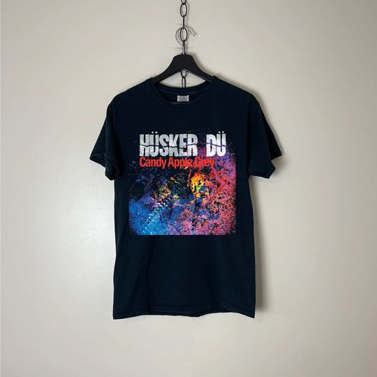 Husker Du Candy Apple Grey 80s T shirt, Husker Du The Living End Hardcore punk t shirt