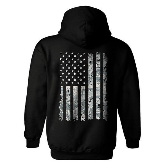 US Air Force Camouflage American Flag Hoodie | US Air Force Camouflage Distressed American Flag | US Air Force Hoodie