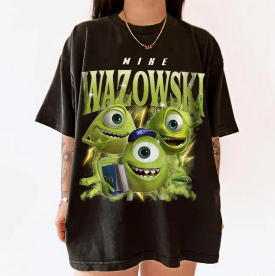 Couple Friends Monsters James Mike Sully Shirt Funny Tee, Monster Tees, Vintage Graphic T-shirt Family 2024 Trip Gifts