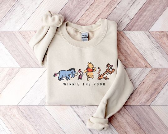 Winnie The Pooh And Friends Sweatshirt, Disney Pooh Bear Sweatshirt, Disneyworld Family Matching Sweatshirt
