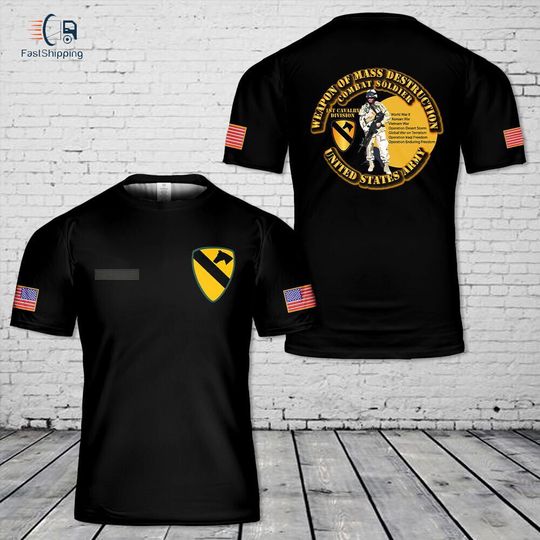 Custom Name US Army 1st Cavalry Division T-Shirt