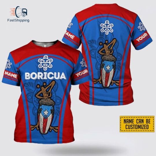 Personalized Name Puerto Rico Shirt 3D Puerto Rico Shirt Puerto Rico Flag TShirt