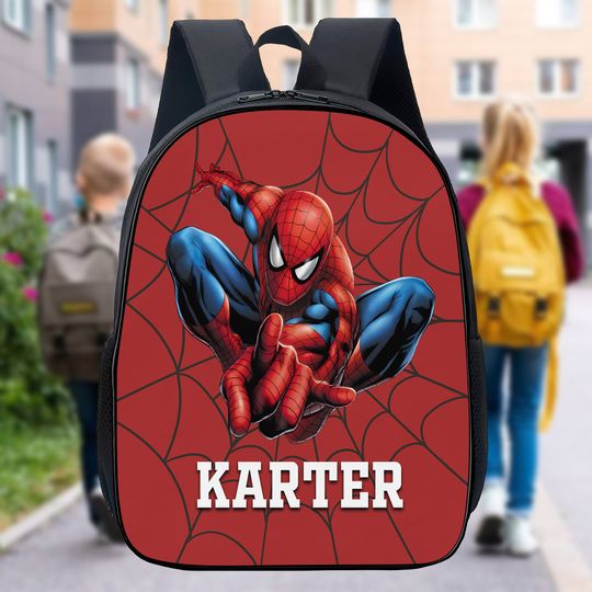 Discover Personalized Family Spider Backpack, Spider Hero Bottle Gift For Kids