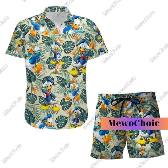 Duck Shirt, Duck Man Shorts, Duck Hawaiian Shirt, Vacation Summer Shirt, Duck Beach Shirt
