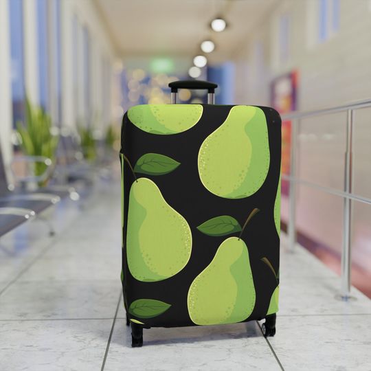 Pears Inspired Luggage Cover, Summer Vacation, Summer Trip