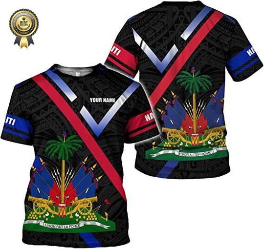 Personalized Haiti Shirt, Haitians Flag Pride Shirt, Haiti Shirts for Men