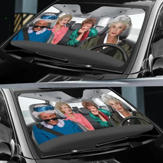 The Stay Golden Thank You For Being Friends Car Sun Shade