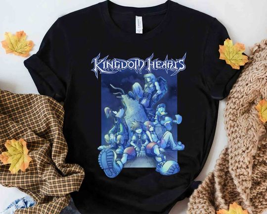 Disney Kingdom Hearts Blue Crew T-Shirt, Sora Donald