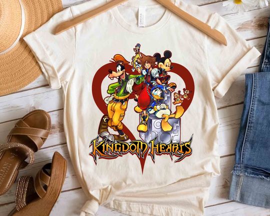 Disney Kingdom Hearts Mickey Goofy Donald Group Heart