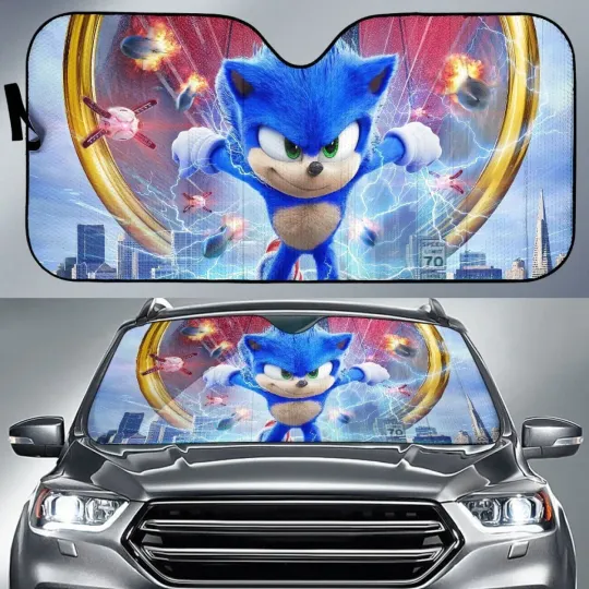 Sonic The Hedgehog Car Sun Shades Movies Cartoon Gift Idea