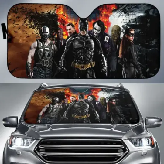 Batman Team Auto Sun Shade, Movies Gift Idea.