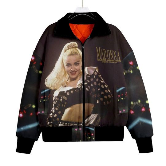 Madonna Blonde Ambition Unisex Knitted Fleece Lapel Outwear Jacket