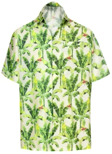 HAPPY BAY Mens Hawaiian Short Sleeve Button Down Shirts