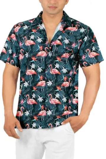 Discover HAPPY BAY Mens Hawaiian Short Sleeve Button Down Shirts