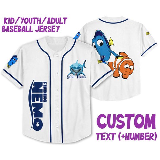 Personalized Disney Finding Nemo Love Life, Disney Baseball Jersey Sports