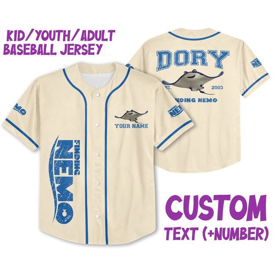 Personalized Disney Finding Nemo Vintage Ray, Disney Baseball Jersey Sports