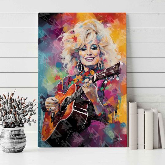 Spice Up Your Home Dcor with Dolly Parton Graffiti Art on Stretched Canvas