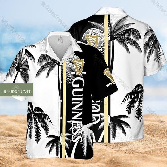 Guinness Beer Hawaiian Shirt, Guinness Beer Button Shirt, Beer Beach Shirt