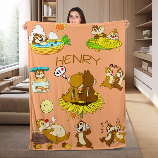 Disney Chip And Dale Blanket, Chip N Dale Fleece Blanket