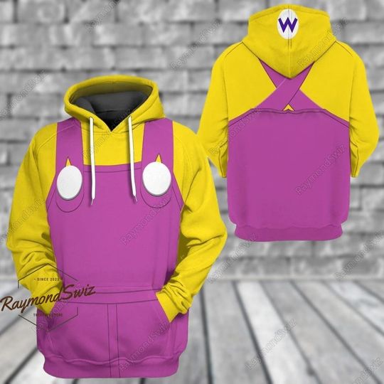 Wario Hoodie, Super Mario Hoodie, Video Game Hoodie, Funny Wario Hoodie
