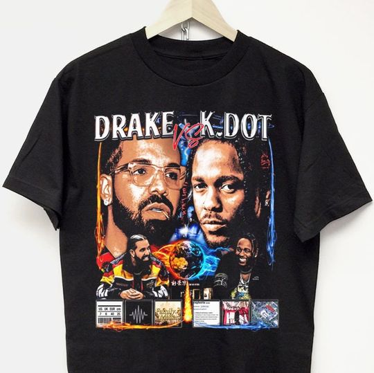 DRAKE vs KENDRICK LAMAR t-shirt | vintage y2k rap tee | concert merch | Travis kanye j cole lil yachty playboi carti | hip hop graphic