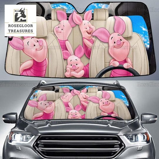 Piglet Auto Sun Shade, Disney Piglet Car Sun Shade, Winnie The Pooh Movie
