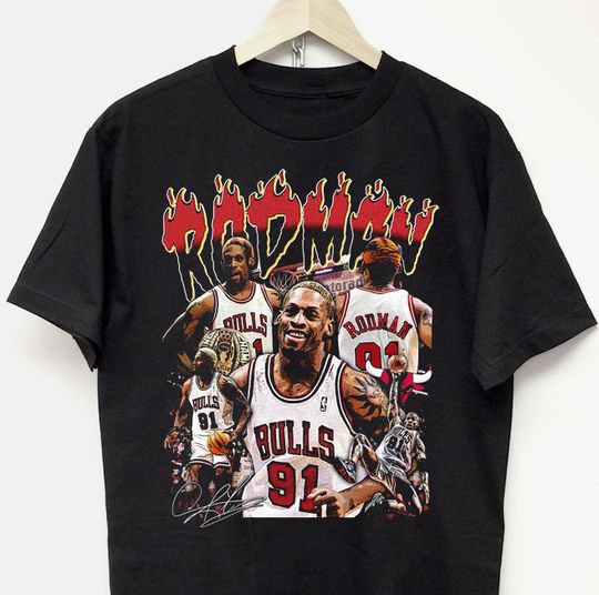 Discover DENNIS RODMAN T-SHIRT | vintage 90s y2k rap tee | concert tour merch | hip hop graphic | big face hoody | Travis kanye | merch