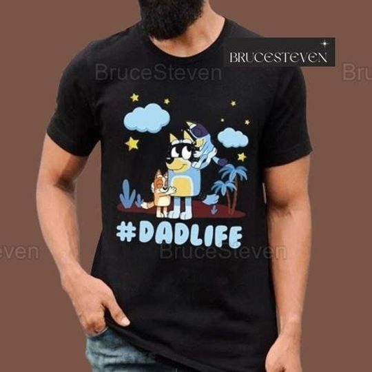 Blue Dog Dad Life Shirt, Blue Dog Family T-shirt, Gift For Dad