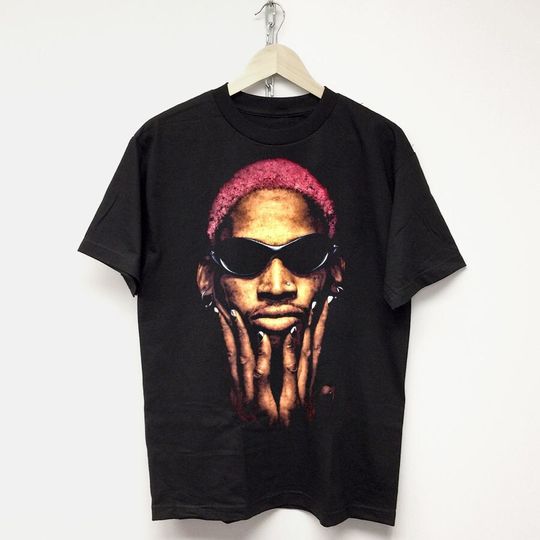 DENNIS RODMAN T-SHIRT vintage rap tee merch concert mike tyson Travis drake kanye bulls 90s mike tyson playboi carti