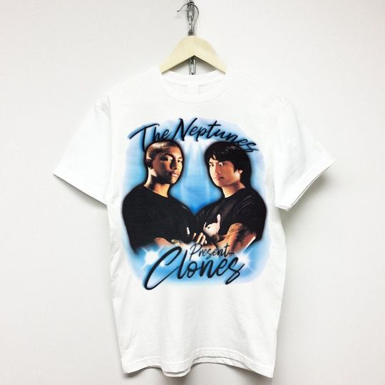 THE NEPTUNES T-SHIRT vintage rap tee pharrell williams Travis kanye drake 2pac concert tour merch nerd dennis rodman