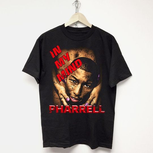PHARRELL WILLIAMS T-SHIRT vintage rap tee neptunes Travis kanye drake tupac concert tour merch rodman j cole outkast