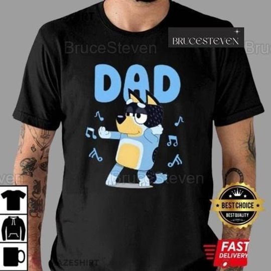 BlueyDad Dancing Dad Shirt, BlueyDad Fathers Day T-shirt