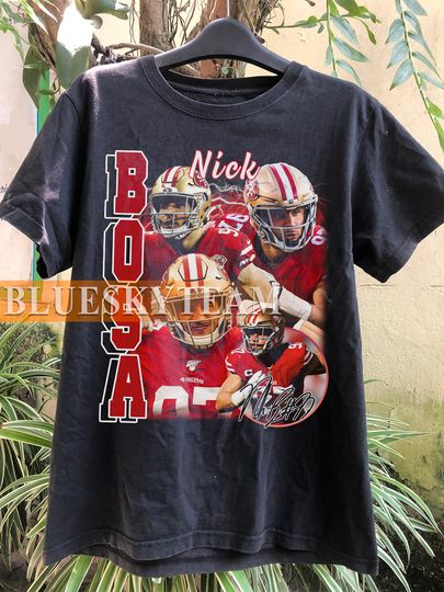 Nick Bosa Vintage Washed T-Shirt, Defensive End Homage, Bootleg Retro 90's Fans Hoodie Gift