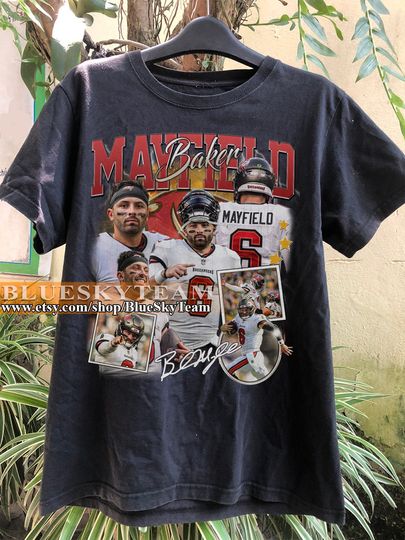 Baker Mayfield Football Shirt, Game Day 90s Retro Graphic Tee, Vintage Football Bootleg Gift Unisex Shirt