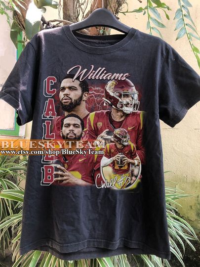 Vintage 90s Graphic Style Caleb Williams T-Shirt, Caleb Williams shirt, Retro American Football Bootleg Gift 02