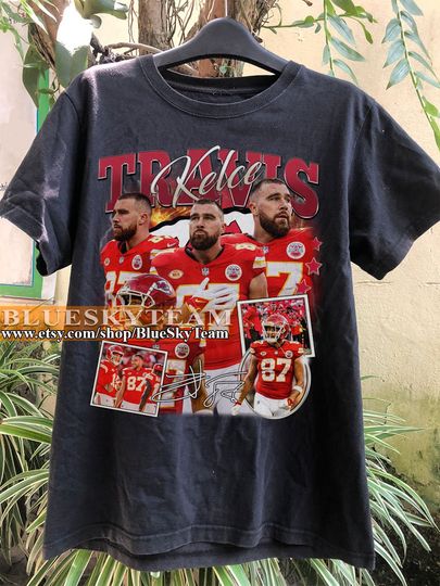 Travis Kelce Shirt Vintage 90s #87/Tight end Homage Retro Classic Graphic Tee
