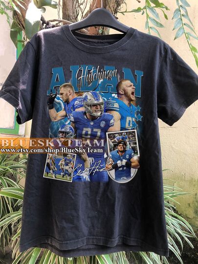 Vintage 90s Graphic Style Aidan Hutchinson T-Shirt, Aidan Hutchinson shirt, Retro American Football Bootleg Gift