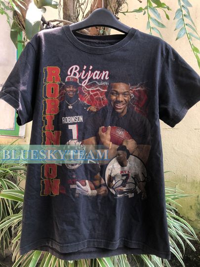 Discover Vintage Bijan Robinson Shirt, Los Angeles Football Shirt, Bijan Robinson Tshirt