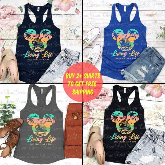 Magical Cruisin Tank Top, Living Life One Cruise at a Time, Family Disney Cruise Tank Top
