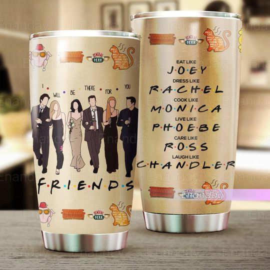 Friends Tumbler, Chandler Bing Tumbler, Friends Tv Show Tumbler, Drinkware Tumbler