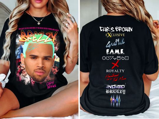 Discover Chris Brown Shirt, Chris Brown 11:11 Tour 2024 Shirt, Chris Brown Breezy Shirt, 11 11 Vintage Shirt, Chris Brown 11 11 Tour Tee