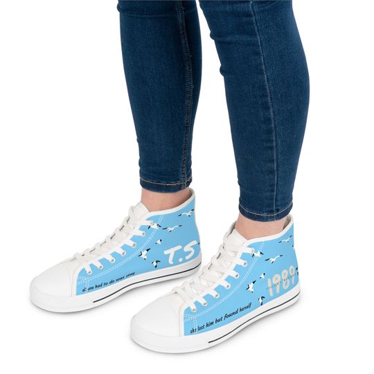 1989 Taylor High Top Sneakers, Gift for taylor version, Taylor merch