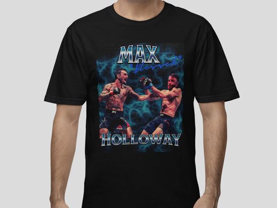 Max Holloway Blessed MMA Vintage 90s Retro Graphic