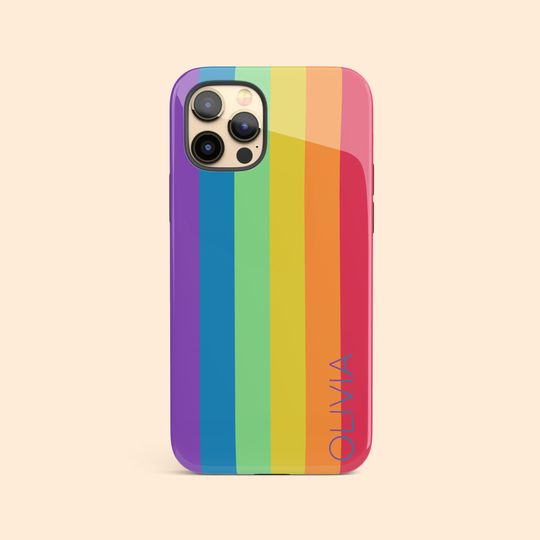 Custom LGBTQ Pride Rainbow iPhone 15 Plus Case