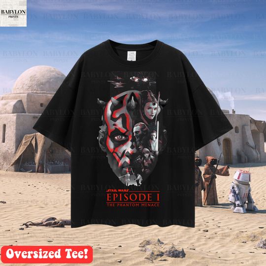Oversized Darth Maul Phantom Menace T Shirt