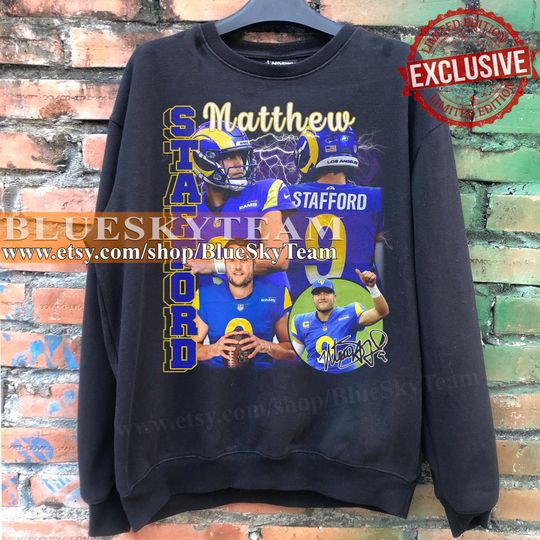 Vintage Style Matthew Stafford #9 Sweatshirt, Matthew Stafford Bootleg Shirt, American Football Shirt